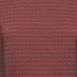 Pre Owned Victoria Beckham Burgundy Jacquard Sheath Dress S