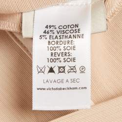 Pre Owned Victoria Beckham Beige Jersey and Satin Trim Cami Fitted Dress S