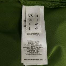 مملوكة مسبقًا Victoria Beckham Green Jersey Ruched Maxi Dress M