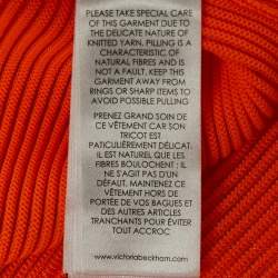 مملوكة مسبقًا بلوزة شير بضلع برتقالي فيكتوريا بيكهام مقاس صغير