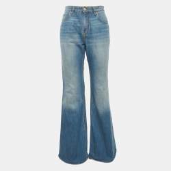 مملوكة مسبقًا Victoria Victoria Beckham Sanfran Blue Denim Flared Jeans M/Waist 30"