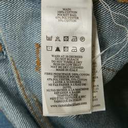 Pre Owned بنطلون جينز فيكتوريا فيكتوريا بيكهام ديني الملائم واسع بالحافة أزرق متوسط مقاس خصر 30"