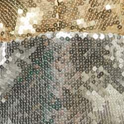 مملوكة مسبقًا Victoria Beckham Gold/Silver Sequin Cami Top M