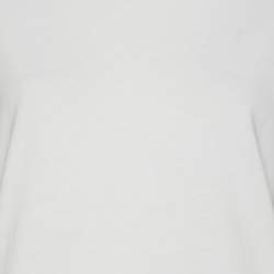 Pre Owned Victoria Beckham White Knit T-Shirt M