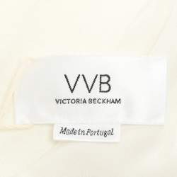 Pre Owned Victoria Beckham Daisy White Crepe Tie Neck Maxi Dress M