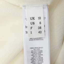 Pre Owned Victoria Beckham Daisy White Crepe Tie Neck Maxi Dress M