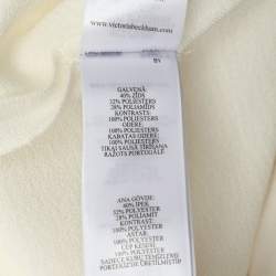 Pre Owned Victoria Beckham Daisy White Crepe Tie Neck Maxi Dress M