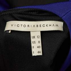 مملوكة مسبقًا Victoria Beckham Navy Blue Jersey Knit Sheath Dress L