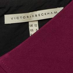 Pre Owned Victoria Beckham Magenta Crepe Sheath Dress M