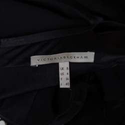 Pre Owned Victoria Beckham Black Double Crepe Cutout Detail Sleeveless Maxi Dress S
