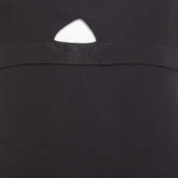 Pre Owned Victoria Beckham Black Double Crepe Cutout Detail Sleeveless Maxi Dress S