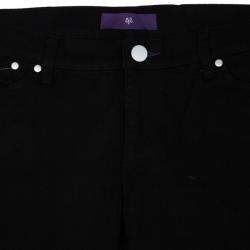 Pre Owned Victoria Beckham White Star Bootcut Jeans M