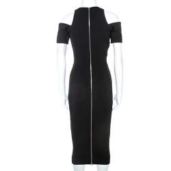 Pre Owned Victoria Beckham Black Stretch Cold Shoulder Dress S