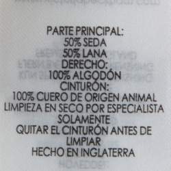 Pre Owned Victoria Beckham Cream Silk Wool Blend Belted Sheath Dress S