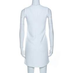 Victoria Victoria Beckham White Paneled Cotton Overlay Mini Dress S