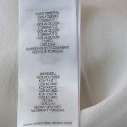 Victoria Victoria Beckham White Paneled Cotton Overlay Mini Dress S