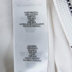 Pre Owned Victoria Victoria Beckham Windowpane Check Cotton One Shoulder Dress S