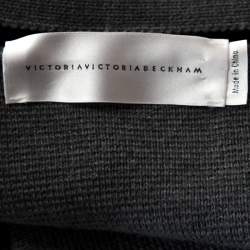 Pre Owned Victoria Victoria Beckham Grey Wool Button Front Cardigan S