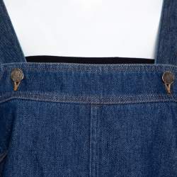 Pre Owned Victoria Beckham Indigo Denim Pinafore Dress S