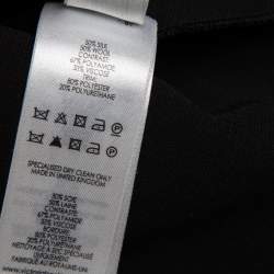 Pre Owned Victoria Beckham Black Crepe and Mesh Insert Bodycon Dress S