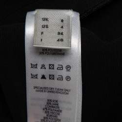 Pre Owned Victoria Beckham Black Crepe and Mesh Insert Bodycon Dress S