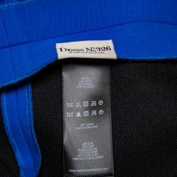 Pre Owned Victoria Beckham Blue Wool & Silk Paneled Mini Dress S