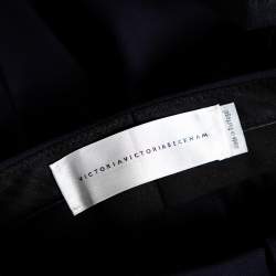 Pre Owned Victoria Victoria Beckham Navy Blue Wool Side Stripe Detail Trousers S