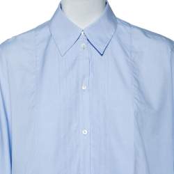 Pre Owned Victoria Victoria Beckham Blue Cotton Side Open Oversized Cape Shirt (One Size) 