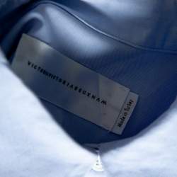 Pre Owned Victoria Victoria Beckham Blue Cotton Side Open Oversized Cape Shirt (One Size) 