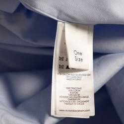 Pre Owned Victoria Victoria Beckham Blue Cotton Side Open Oversized Cape Shirt (One Size) 