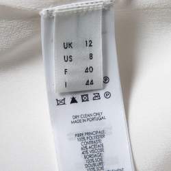 Pre Owned Victoria, Victoria Beckham Monochrome Crepe Overlay Detail Dress M