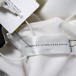Pre Owned Victoria, Victoria Beckham Monochrome Crepe Overlay Detail Dress M