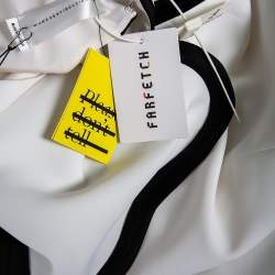 Pre Owned Victoria, Victoria Beckham Monochrome Crepe Overlay Detail Dress M