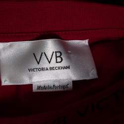 Pre Owned Victoria Victoria Beckham Red Cotton Short Sleeve Crewneck T-Shirt M