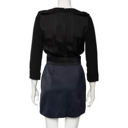 Pre Owned Victoria Victoria Beckham Black Insect Embroidered Mini Dress S