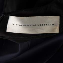 Pre Owned Victoria Victoria Beckham Black Insect Embroidered Mini Dress S