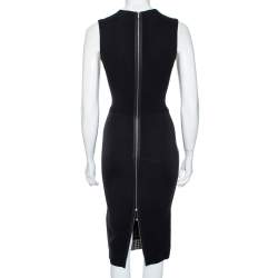 Pre Owned Victoria Beckham Colorblock Plaid Wool & Silk Sleeveless Dress S