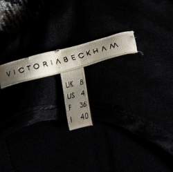 Pre Owned Victoria Beckham Colorblock Plaid Wool & Silk Sleeveless Dress S