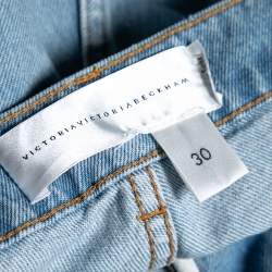 مملوكة مسبقًا Victoria Beckham Blue Distressed Detailed Denim Jeans M