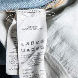 مملوكة مسبقًا Victoria Beckham Blue Distressed Detailed Denim Jeans M