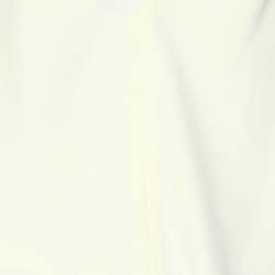 Pre Owned Victoria Beckham Cream Crepe Plunging Neck Top L