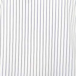 Pre Owned Victoria Beckham White Striped Cotton Top L