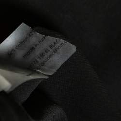 Pre Owned Victoria Beckham Black Crepe & Faux Leather Trimmed Top M