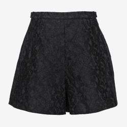 Pre Owned Victoria Beckham Black Lace Pleat Detailed Shorts M