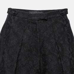 Pre Owned Victoria Beckham Black Lace Pleat Detailed Shorts M