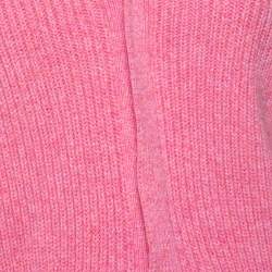 Victoria Beckham Pink Wool Button Front Belted Knitwear XS