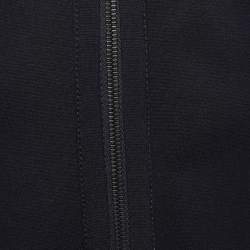 Pre Owned Victoria Victoria Beckham Navy Blue Cady Belted Zip Front Coat S