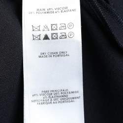 Pre Owned Victoria Victoria Beckham Navy Blue Cady Belted Zip Front Coat S