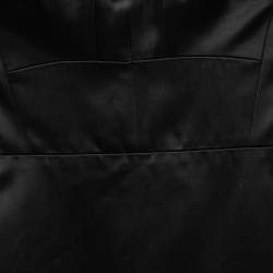 مملوكة مسبقًا Victoria Beckham Black Satin Strapless Bustier Dress S 