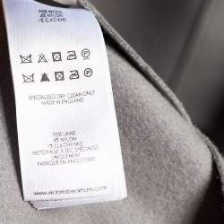 Pre Owned Victoria Beckham Grey Wool Shift Midi Dress L